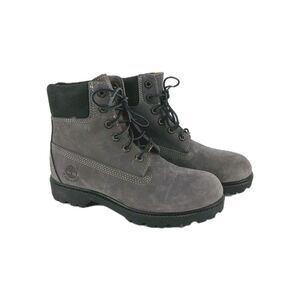 Timberland Premium Boot Women's 7 Grey Nubuck Leather Lace Up 6 inch Goretex